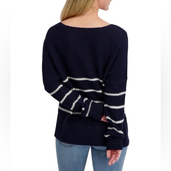 Lucky Brand Striped Textured Sweater - Picture 3 of 6